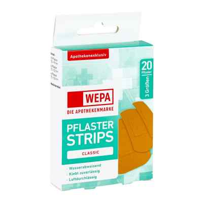 Wepa Pansements adhésifs Classic imperméables 3 tailles (20 pièces)