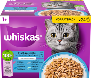 Whiskas nourriture humide pour chat sélection de poissons en gelée (24x85 g, 2,04 kg)