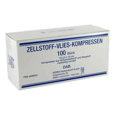 KERMA Compresses non tissées en cellulose 10x10 cm non stériles (100 pièces)