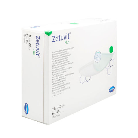 Zetuvit Plus sterile, superabsorbierende extra starke Kompressen (10 Stück)