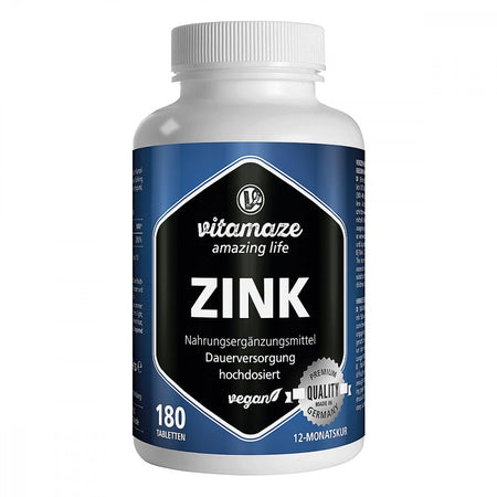 Vitamaze Zinc 25 mg à haute dose vegan comprimés (180 pièces)